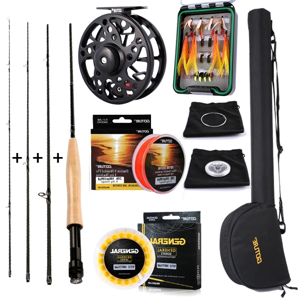 Goture Full Fly Fishing Kits 2.7M Fly Fishing Rods 5/6 7/8 CNC