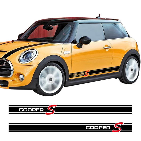 For Mini Cooper R50 R53 R55 R56 F55 F56 F60 5 Color Side Racing Stripes  #2