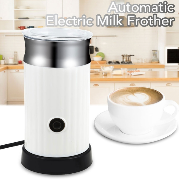 Automatic Milk Frother with Container for Soft Foam Cappuccino Electric Milk  Foam Machine Maker Coffee Heating