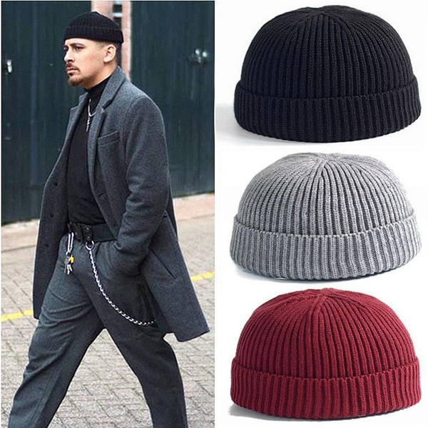Men Knitted Hat Beanie Skullcap Sailor 