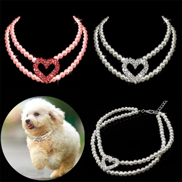 pearl dog collar large