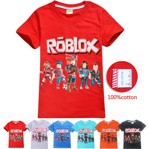 new roblox boys girls short sleeve t shirts cotton tops tee shirts
