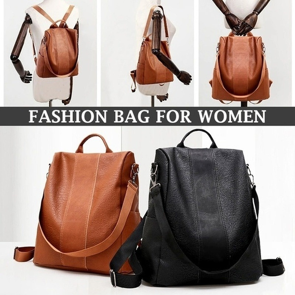 Mochila Mujer Bolsos De Hombro Antirrobo De Cuero Mochila Mujer Bolsos De Hombro Antirrobo De Cuero