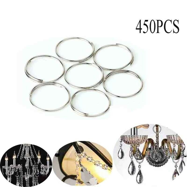 12mm Silver Crystal Chandelier Bead Connector Round Ring DIY Repair Part New 12mm Silver Crystal Chandelier Bead Connector Round Ring DIY Repair Part New