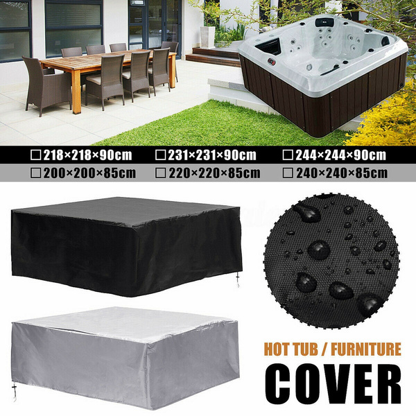 Hot Tub Spa Cover Cap Waterproof Protector Fabric 200x*200*30cm,fits jacuzzi 