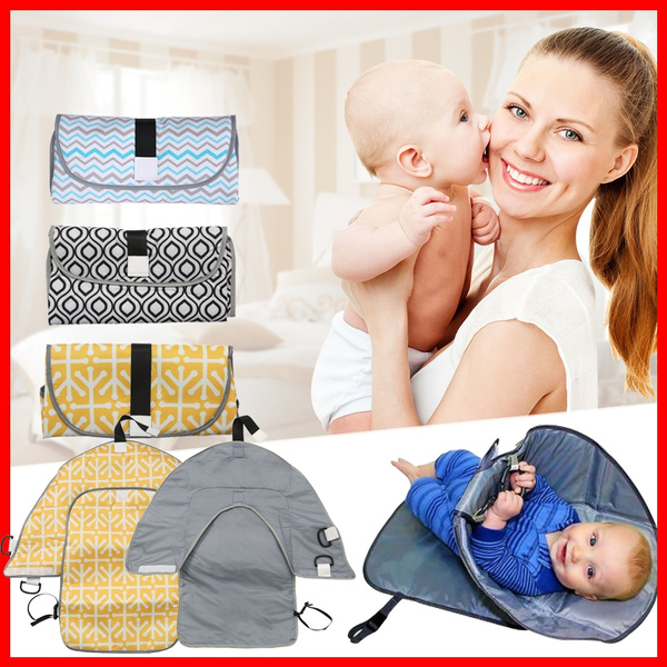 Foldable Baby Diaper Changing Mat Travel Home Waterproof Pad 3 in1 Organizer Bag 