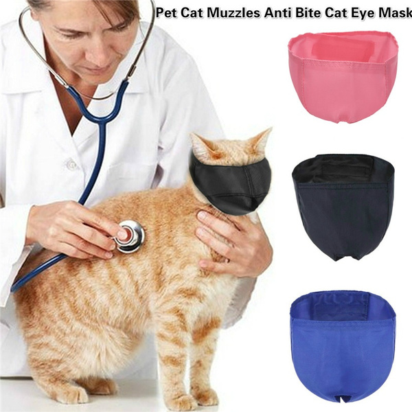 Breathable Nylon Cat Muzzle Anti Bite Kitten Mouse Muzzles For Bitting Bath Beauty Travel Tool With Hole Cats Grooming Supplies