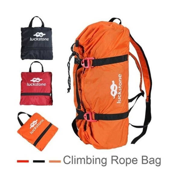 sturdy Folding Rock Climbing Rope Bag Gear Equipment Holder Storage black 