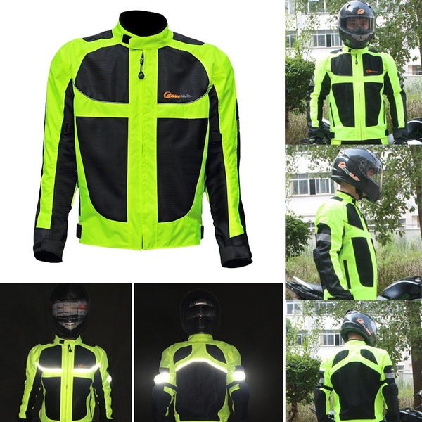 Reflective Safety Protective Gear Fluorescent Green Reflective Jacket