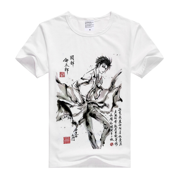 Steins Gate T Shirt Okabe Rintarou T Shirt Fashion Tees Short Sleeve Anime T Shirt Summer Anime T Shirt Cp100 Wish