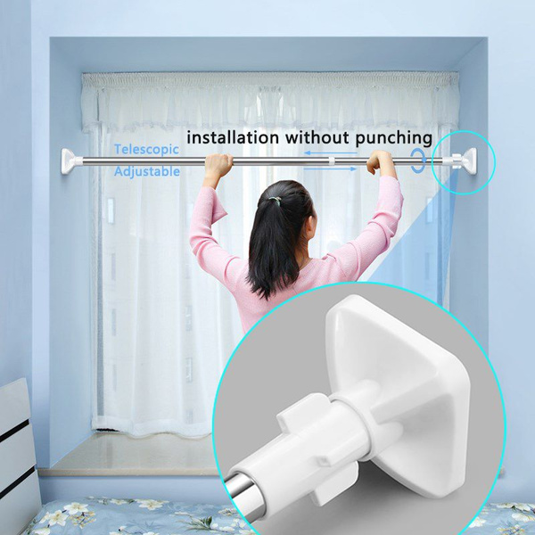 Telescopic pole for online hanging clothes