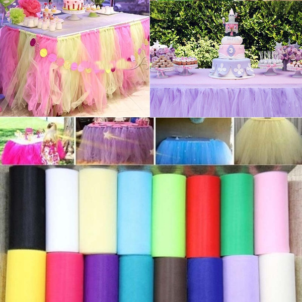 Party Tutu Wrap Fabric Decoration Tulle Roll Spool Craft Gift Wedding 