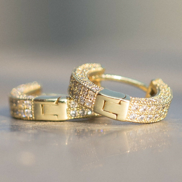 diamond hoop earrings men's