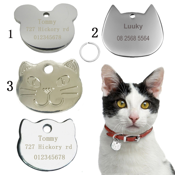 Zen Kitty .875 inch Small Dog Tag Art Custom Pet ID Tag for Cats