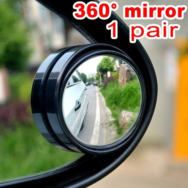 Pair 360° Side Auxiliary Car Blind Spot Wide View Mirror Small Rearview Mirrors