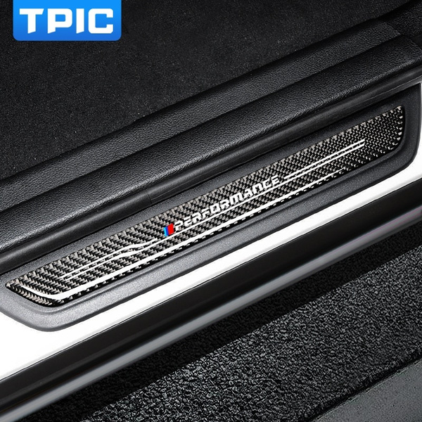 MASHA 4pcs Compatible with BMW Door Entry Guard Decal Sticker Carbon Fiber Front/Rear Scuff Plate Guard,Door Sill Decoration,Welcome Pedal Protector Cover MASHA 4pcs Compatible with BMW Door Entry Guard Decal Sticker Carbon Fiber Front/Rear Scuff Plate Guard,Door Sill Decoration,Welcome Pedal Protector Cover