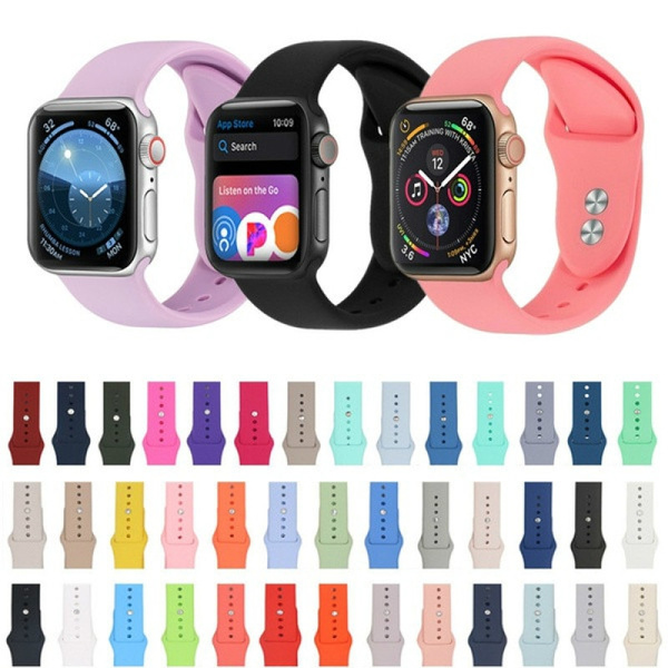 New Band For IWatch Band 38mm 40mm 42mm 44mm Silicone IWatch Strap For IWatch Series 4,3,2,1 | Wish