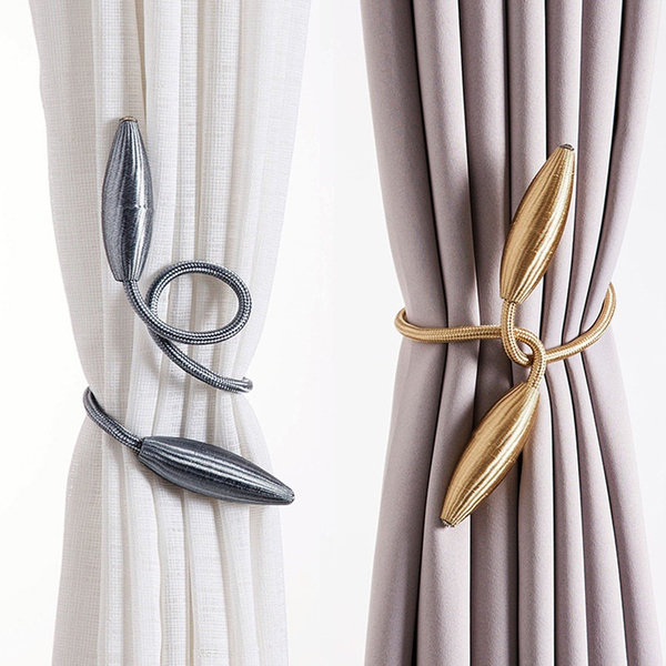 Curtain Tiebacks Plush Alloy Hanging Belts Ropes Curtain Holdback Curtain Rods