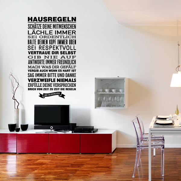 Wandtattoo Hausregeln Wish