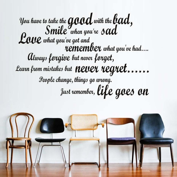 Inspiring Life Quotes Modern Wall Art Decals Vinyl Sticker Removable Wallpaper Home Goods Decor For Living Room Decoration Wish - Home Goods Wall Art Decor