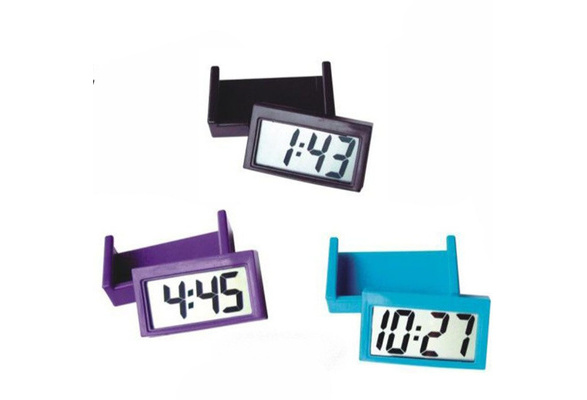 Small Self-Adhesive Car Desk Clock Electronic Watches G0L2 Ga Digital LCD A4W0