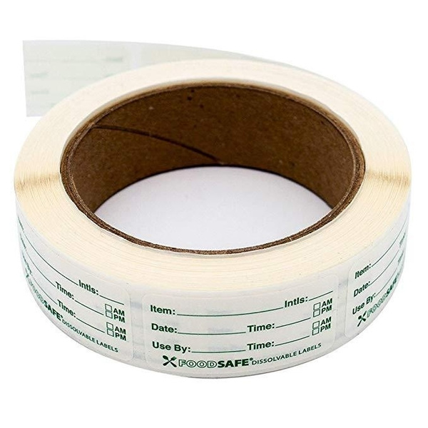 Dissolvable Food Labels by Food Safe - 250 Labels Per Roll | Wish