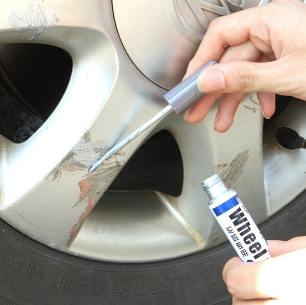 BR Car Wheel Scratch Repair Touch Up Pen White Touch Up Paint Aluminum