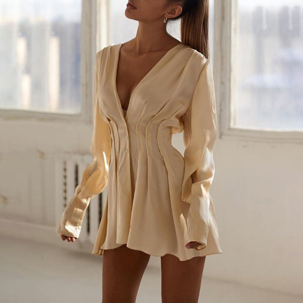 Fashion Women Tight Waist Ruched Design 