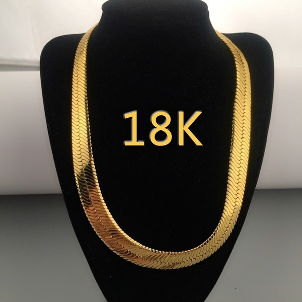 Fashion Men and Women 18K Yellow Gold 