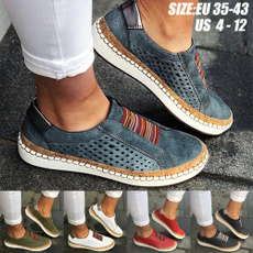 New Fashion Women Shoes Soft Leather Hollow-Out Casual Breathable Women Sneakers