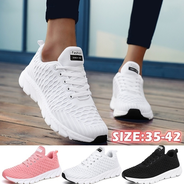 Details about   Casual Women's Round Toe Mesh Lace up Mesh Sport Running Shoes Sneakers Athletic 