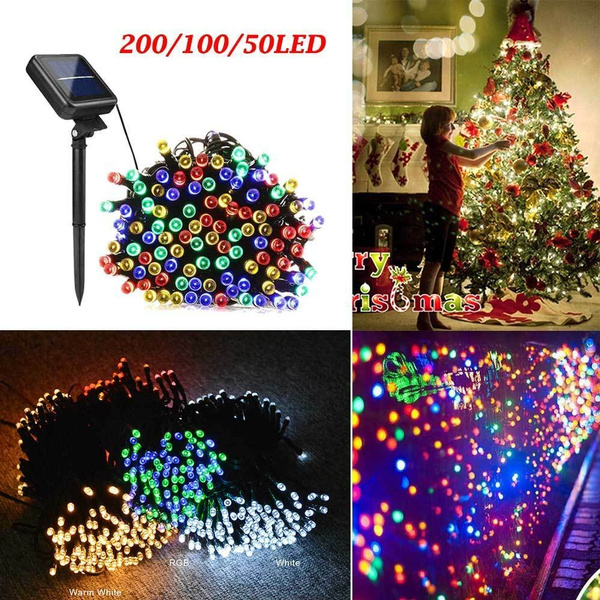 50/100/200 LED Solar Power Fairy Garden Lights String Outdoor Wedding Xmas Decor 