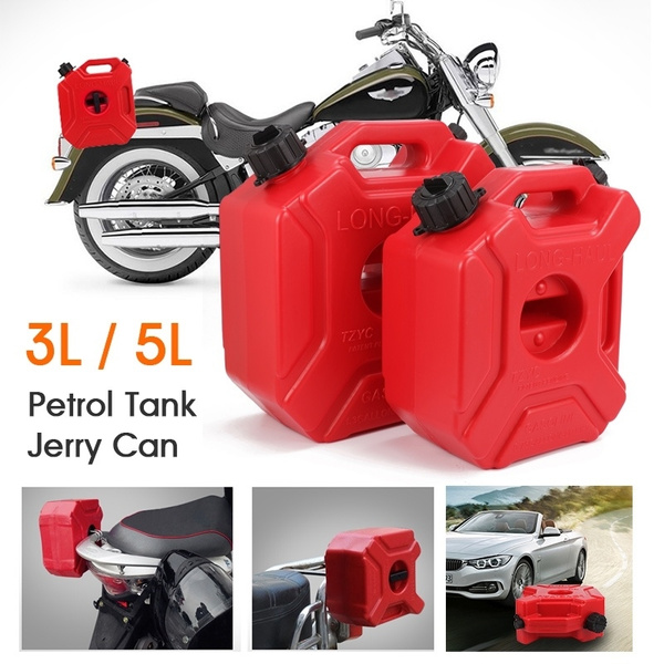 3L 5L Motorcycle Car Plastic Portable Jerry Can Gas Fuel Tank