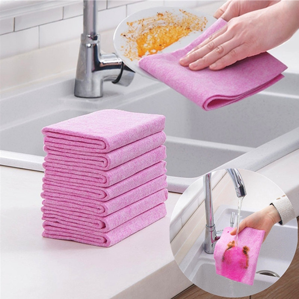 30*30cm Eco Coconut Shell Rag Household Lint-free Dish Cloth Kitchen  Supplies Thick Absorbent Cleaning Cloth
