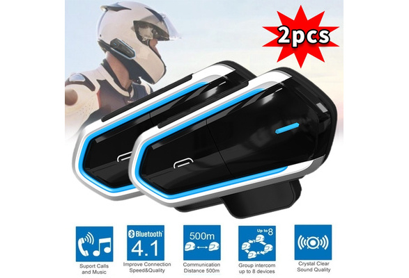 2PCS New Motorbike Bluetooth Headset Motorcycle Wireless Bluetooth