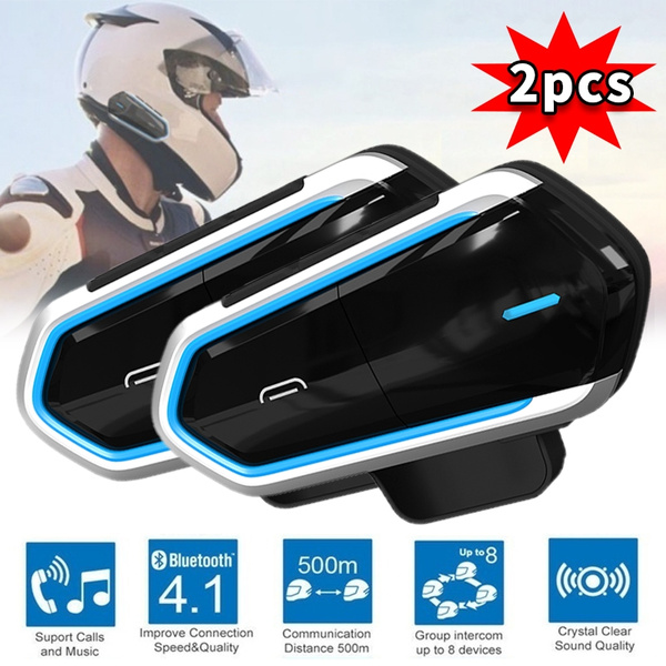 2PCS New Motorbike Bluetooth Headset Motorcycle Wireless Bluetooth