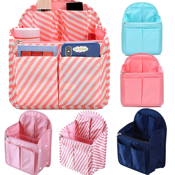 Travel Oxford Cloth Insert Bag Backpack Organizer Multi Pocket Multi-Purpose New