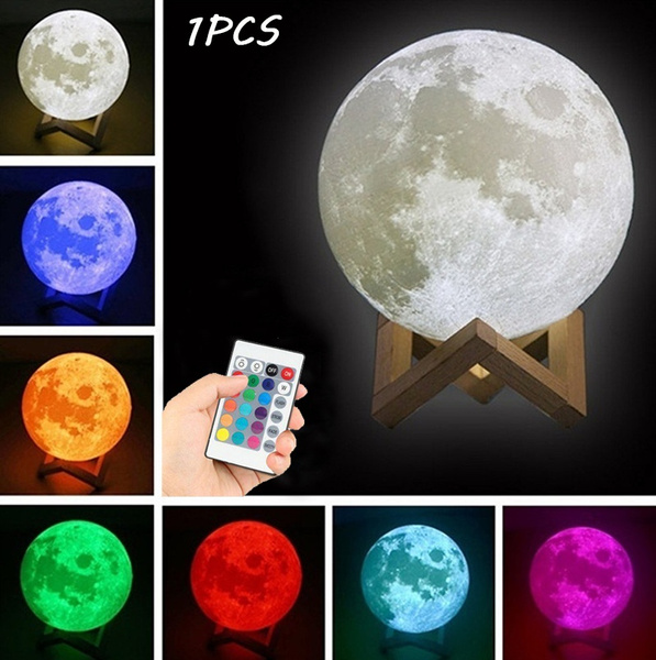 3d multicolor moon lamp