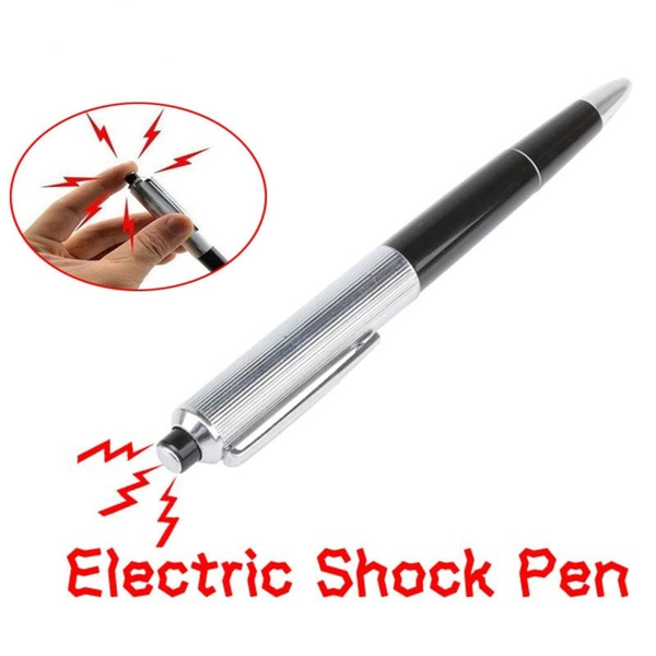 Shocking Electric Pen Prank Shock Trick Novelty Metal Joke Gag Toy