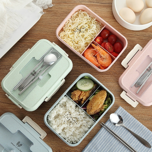 Lunch Box Wheat Straw Microwave Tableware Bento