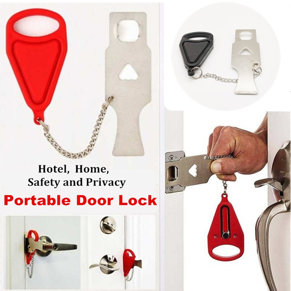 Portable Hotel Door Lock Home Door Security Lock Safety Privacy Travel Hotel Mini Hardware Tool Wish