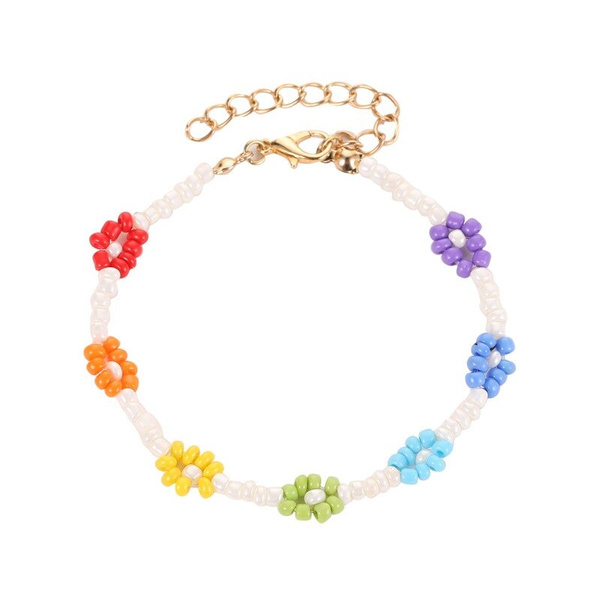 Buy Uniqueen Colorful Flower Charm Beads For Bracelets Charms