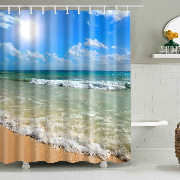 Bathroom Printing Decor Fashion Simple Beach Shower Curtains Wish Bathroom Printing Decor Fashion Simple, Fashion Shower Curtains