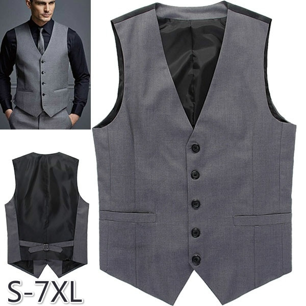 Goods Cotton Men Casual Suit Vest 