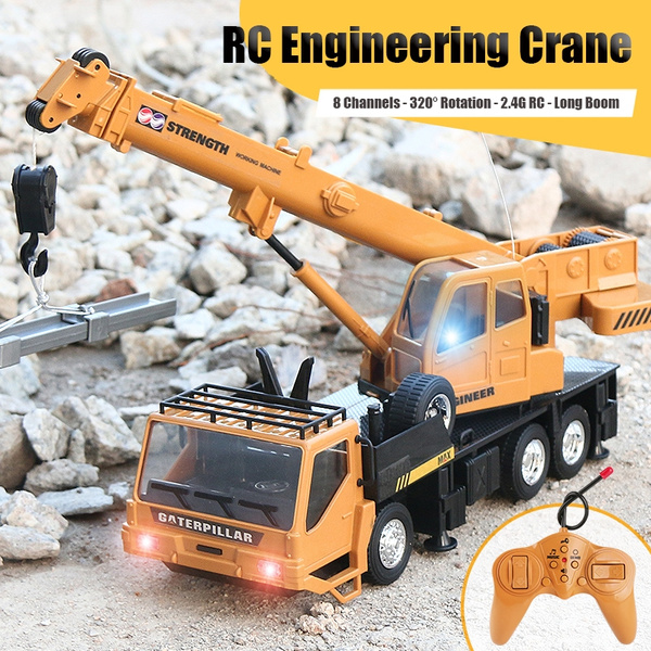 8 Channels Remote Control Mobile Crane Engineering Truck 2.4G Yellow 33