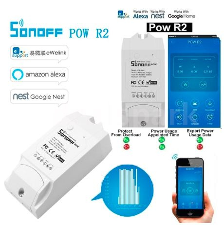 Sonoff Pow R2 Remote Control WiFi Wireless Smart Switch Power Voice Control