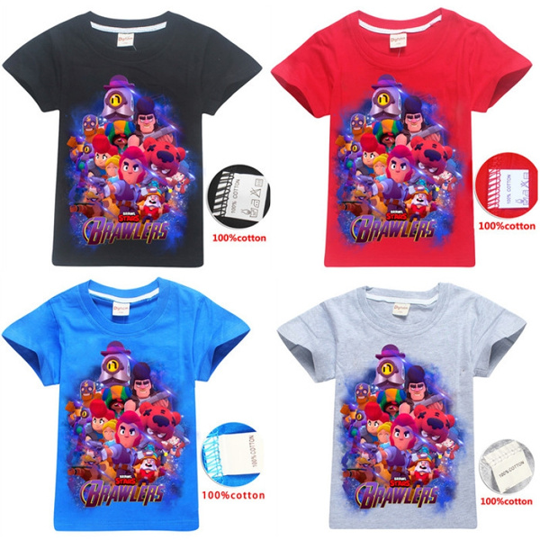 2019 New Fashion Brawl Stars Kids Tees Childrens Cotton T Shirts Cute