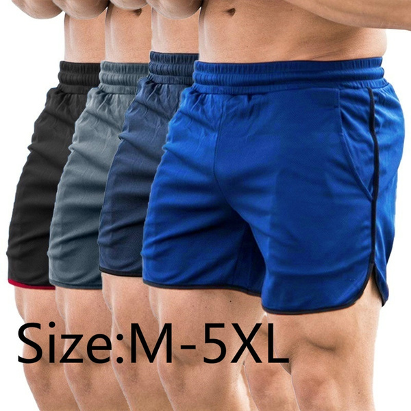 Allywit Mens Bodybuilding Gym Running Workout Shorts Active Training Shorts Plus Size
