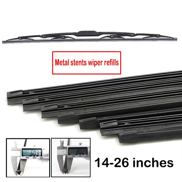 24″ 6mm Silicone Frameless Wiper Blade Refill For Car Windshield Universal Auto