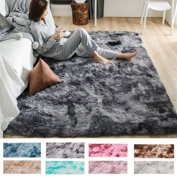 Gradient Color Plush Carpets for Living Room Soft Fluffy Rug Home Decor